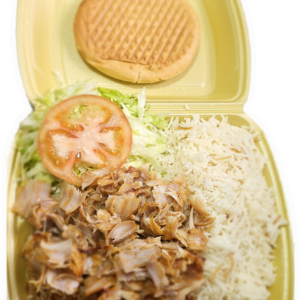 PLATO KEBAB CON ENSALADA Y ARROZ
