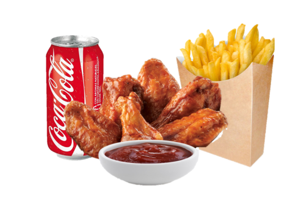 MENU ALITAS DE POLLO ( 6 UNIDADES )