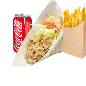 MENU KEBAB CON PATATAS Y REFRESCO