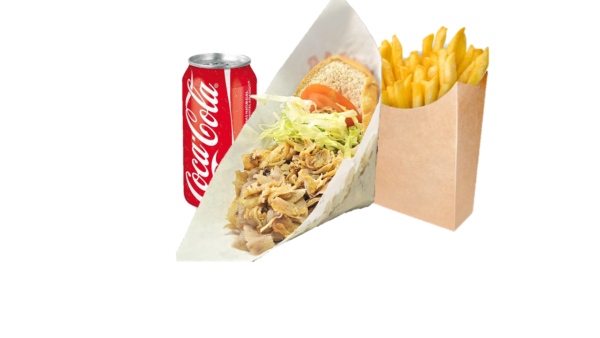 MENU KEBAB CON PATATAS Y REFRESCO