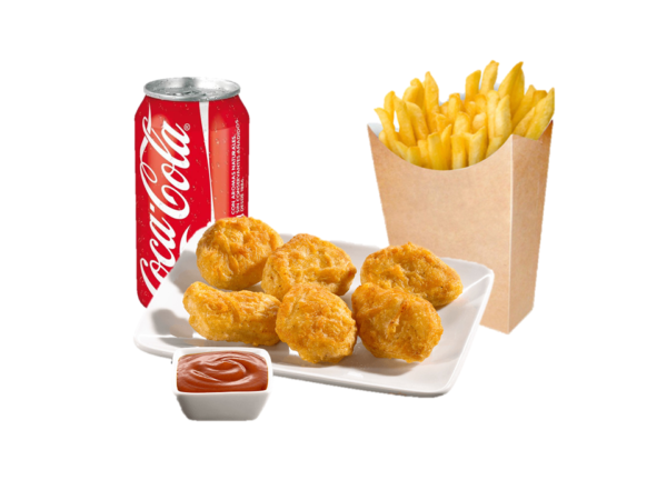 MENU NUGGET DE POLLO ( 7 UNIDADES ) PATATAS Y REFRESCO